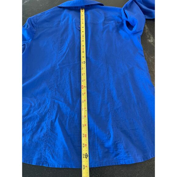 Chico's Blue long sleeve button up size 0 Small 100% Cotton - Picture 5 of 12